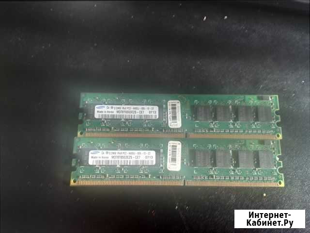 2 планки samsung m378t6553ezs-ce7 512MB Тольятти - изображение 1
