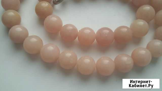 Бусы из натурального розового опала, 45 см Липецк - изображение 1