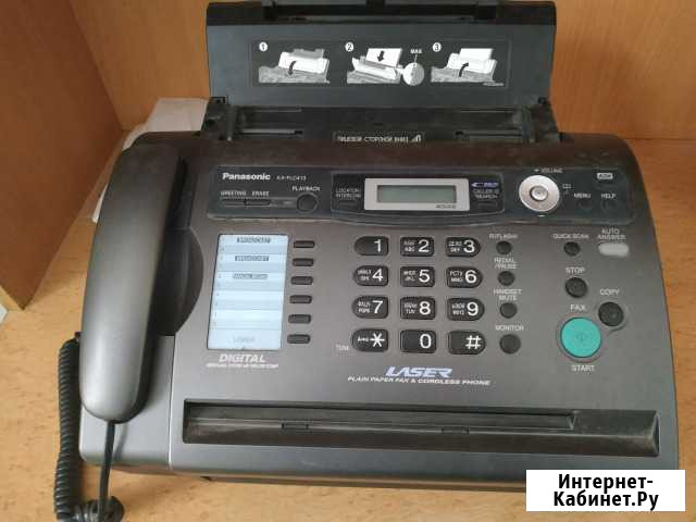 Факс Panasonic KX-FLC413 лазерный + 3 радиотрубки Екатеринбург - изображение 1