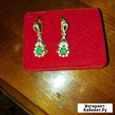 Серьги бриллиантовые с изум Новосибирск