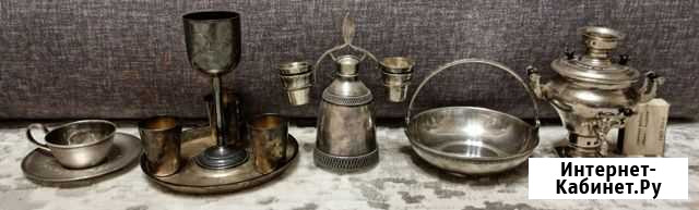 Мегалот из мельхиоровых предметор + самовар сувени Тамбов - изображение 1