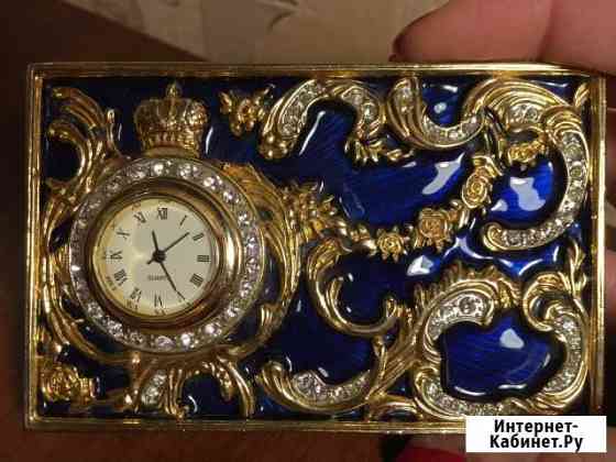 Визитница- шкатулка Фаберже с часами Архангельск