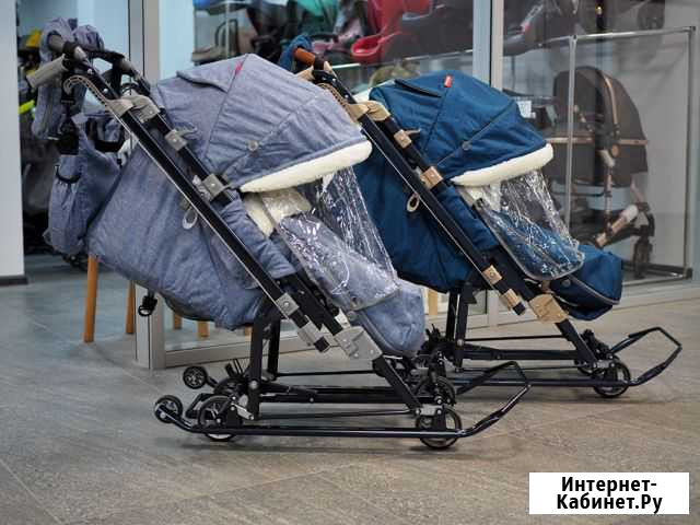 Санки коляска Nika Ника детям 7-8 джинс Брянск - изображение 1
