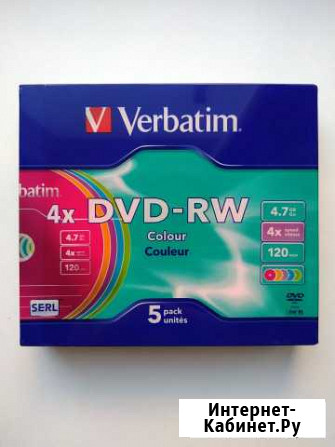Verbatim DVD-RW 5 Pack slim case Краснодар - изображение 1