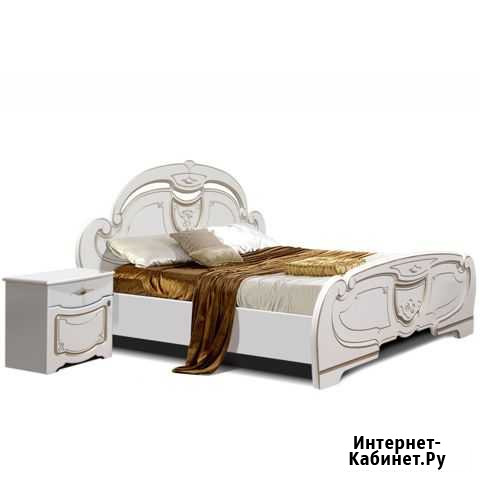 Кровать Алеся 160 Белый патина золото Тамбов - изображение 1