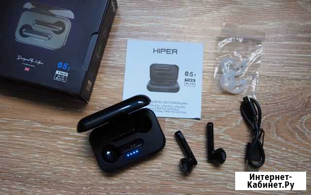 Новые беспроводные наушники hiper TWS alto Black Сосновый Бор - изображение 1