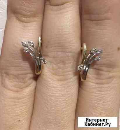 Золотые серьги с бриллиантами 0,251ct Саратов