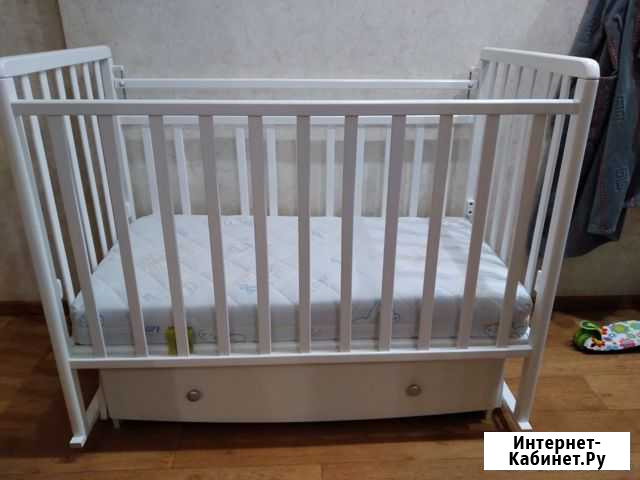 Детская кровать с продольным маятником и ящиком Саранск - изображение 1