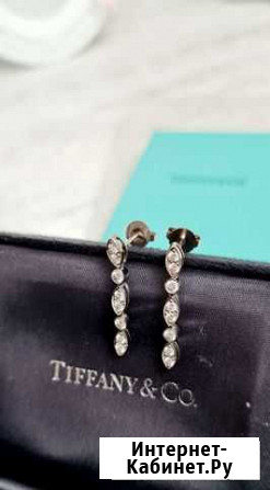 Золотые серьги c бриллиантами Tiffany Оренбург - изображение 1