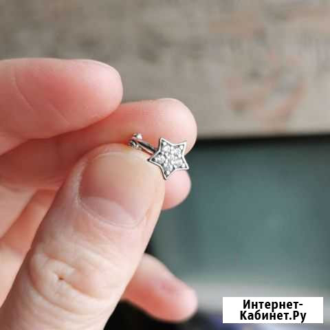 Серебряное кольцо в хрящик (пирсинг хеликс) Ивантеевка - изображение 1