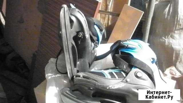 Коньки хоккейные р 34-37 регулируемые Иркутск - изображение 1