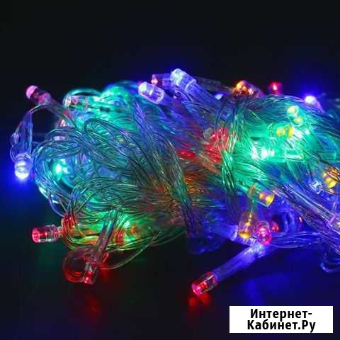 Гирлянда светодиодная 140 LED ламп белый провод Чита - изображение 1