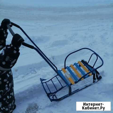 Детские санки на колесиках Череповец - изображение 1