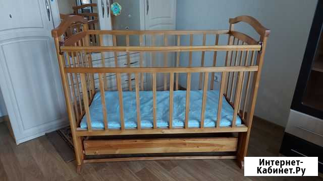 Детская кроватка с маятником и ящиком Йошкар-Ола - изображение 1