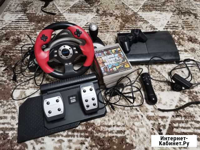 Sony PlayStation 3 Super Slim 500gb + move + Руль Шаталово - изображение 1