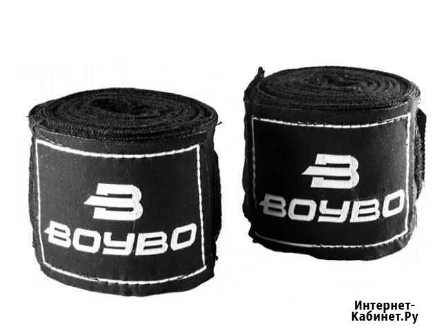 Бинты боксёрские BoyBo эластичные 3,5 метра чёрные Ялта - изображение 1