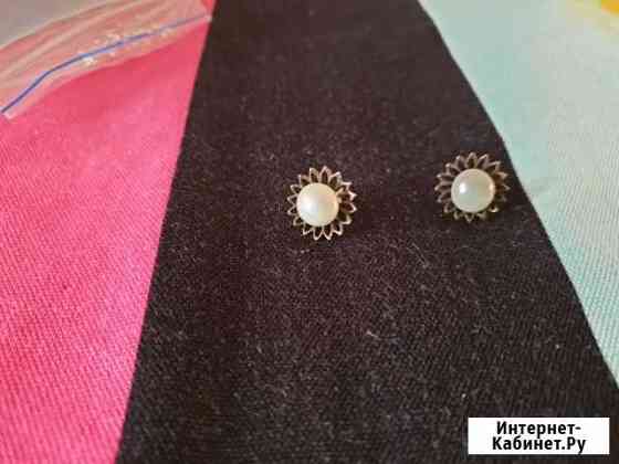 Пусеты с жемчугом Тула