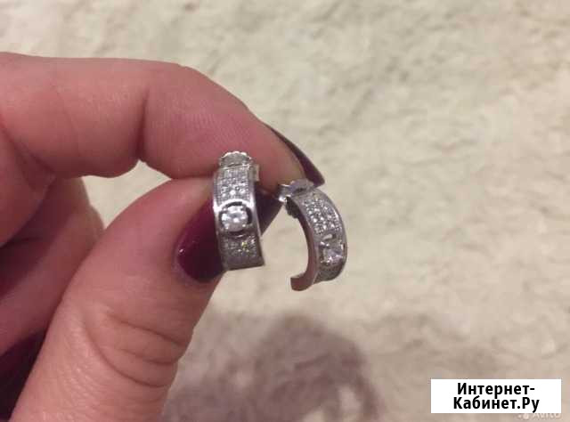 Серебрянные серьги, 925 проба Мытищи - изображение 1