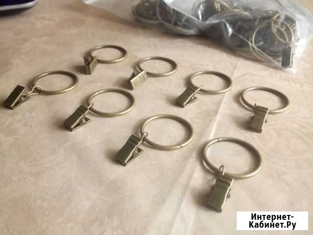 Кольца с прищепами для штор бронза 41 шт Краснодар - изображение 1