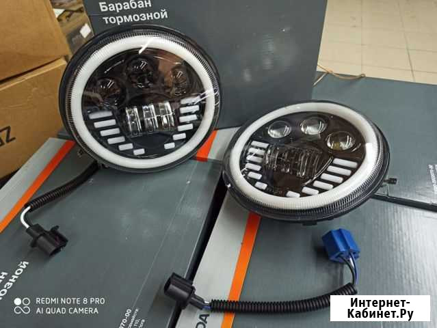 Фары Светодиодные Нива УАЗ Хантер 120w Лексус Гусь-Хрустальный - изображение 1