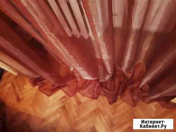 Шторы, тюль, органза, красный, отрез, ткань Одинцово