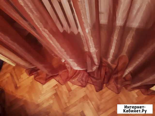 Шторы, тюль, органза, красный, отрез, ткань Одинцово - изображение 1