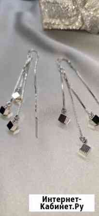 Серьги продевки серебро 925 новые распродажа Краснодар