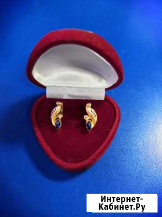 Серьги золотые 585 Бийск - изображение 1
