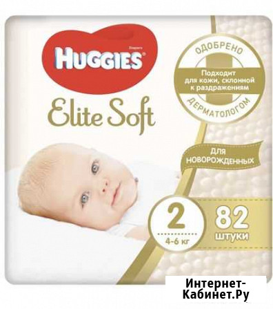Huggies elite soft 2 (4-6 кг) 82 шт Тверь - изображение 1