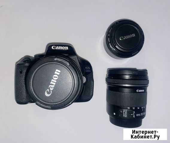 Зеркальный фотоаппарат Canon 600D + 3 объектива Астрахань - изображение 1