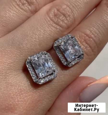 Серьги с фианитом Севастополь - изображение 1