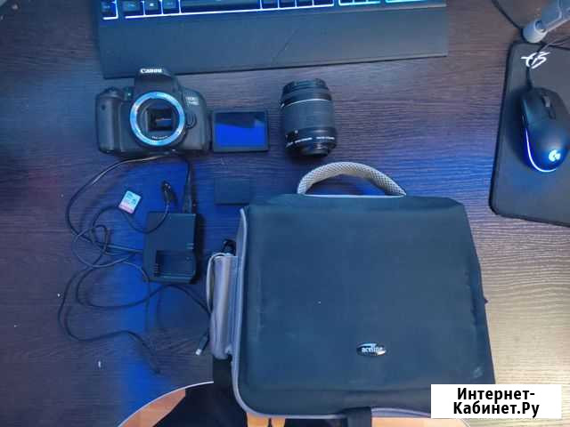 Зеркальный фотоаппарат canon 750d+ объектив Tamron Воронеж - изображение 1