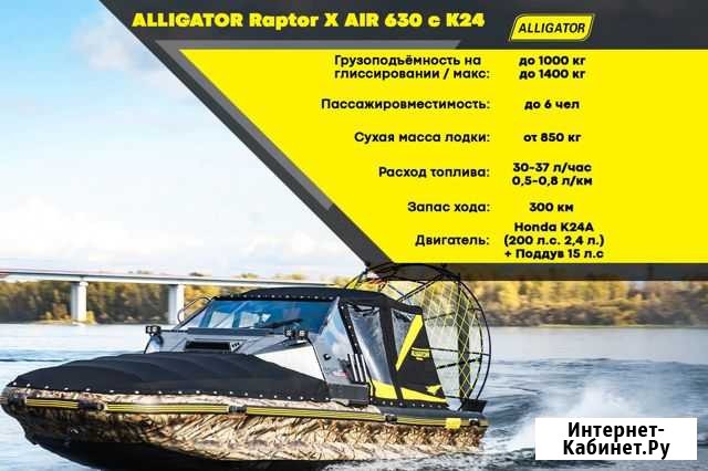 АэролодкаAlligator Raptor X AIR 630 c К24 Иркутск - изображение 1