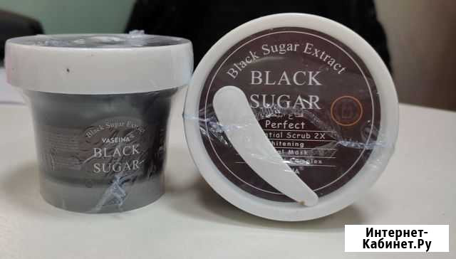 Маска скраб для лица с чёрным сахаром 100 мл Калининград - изображение 1