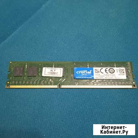 DDR3 8GB Crucial CT102464BF160B 1600Mhz Екатеринбург - изображение 1