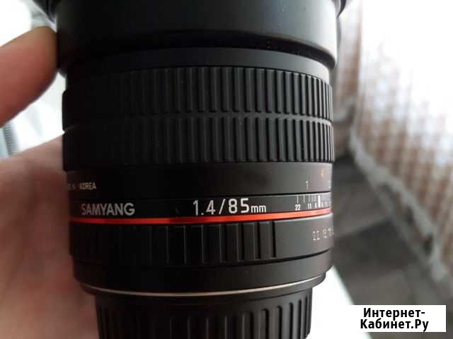 Объектив для canon Samyang 85mm f 1.4 Белогорск - изображение 1