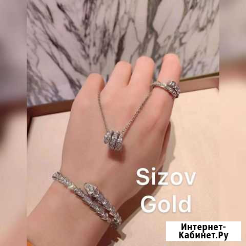 Золотой комплект Bulgari 42.01 гр 4.41 ct Москва - изображение 1