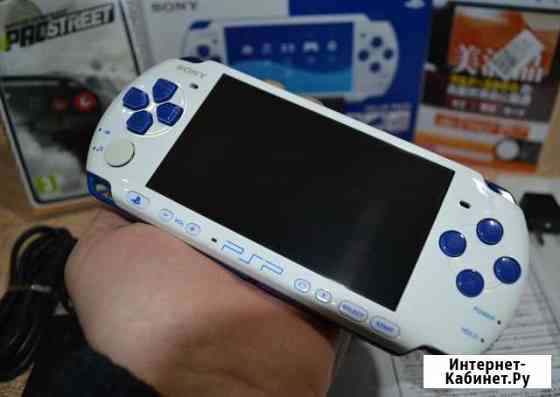 PSP 3000 white/blue прошита, 8 Гб, JPN Сергиев Посад