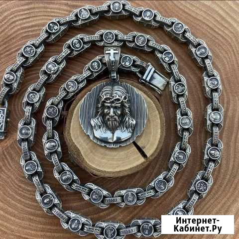Серебряная цепь и кулон Краснодар - изображение 1
