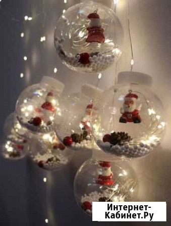 Гирлянда шары cadena, 200 LED, 10 шаров, 20201 Мурманск - изображение 1