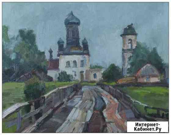 Картина маслом на холсте, пейзаж Омск