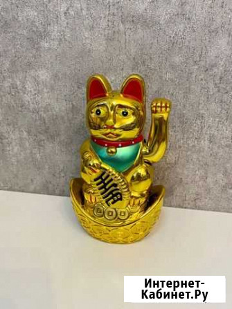 Кот «Манеки-неко» на золотом слитке (новый) Саратов - изображение 1