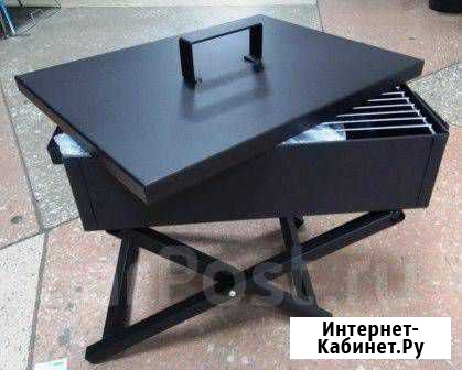 Мангал BBQ 5230-40 (41х30х10) высота 25см, крышка Хабаровск - изображение 1