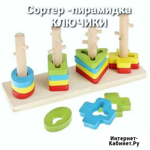 Развивающие деревянные игрушки сортер пирамидка Мурманск - изображение 1