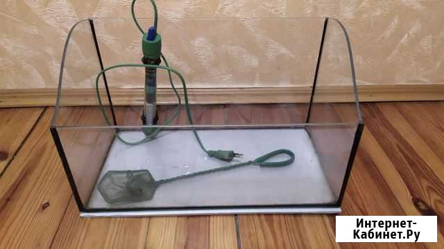 Аквариум литров 10-15 + нагреватель 25в + сачок Феодосия - изображение 1