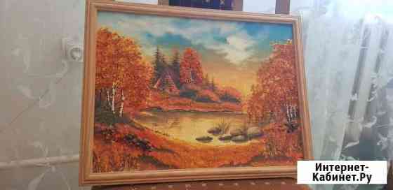 Горизонтальное декоративное панно из янтаря Воронеж