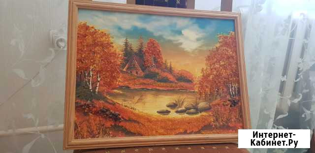 Горизонтальное декоративное панно из янтаря Воронеж - изображение 1