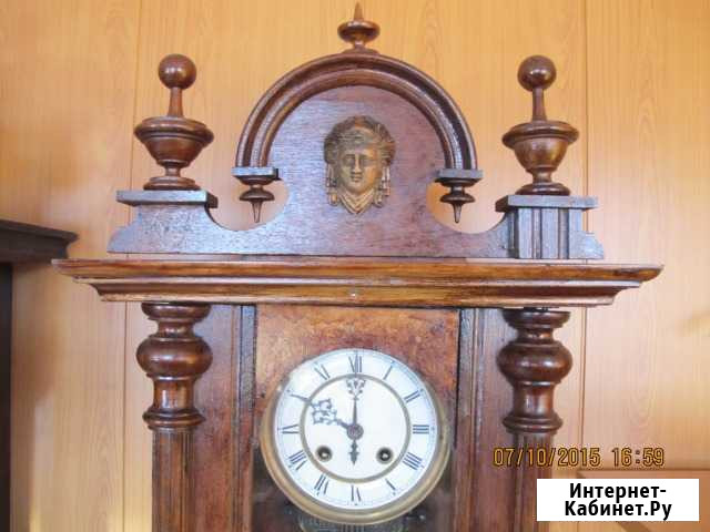 Антикварные часы настенные Густав Беккер 1869 г Подпорожье - изображение 1