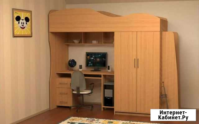 Комплект мебели в детскую комнату, кровать-чердак Пенза - изображение 1