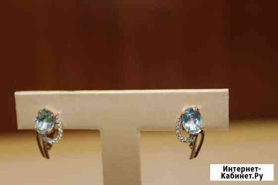 Золотые серьги с фианитами Нижний Новгород